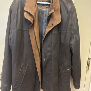 Remy Leather Dark Brown Trench Coat